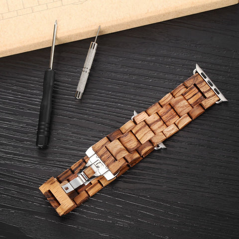 Wooden Band for Apple Watch  Adjusted Luxury Watch Strap - best apple watch