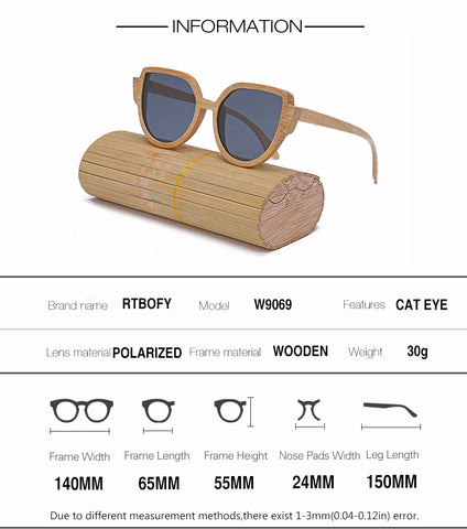 RTBOFY Wood Designer Hand 2017 Glasses Cat Eye Sunglasses Women - best apple watch